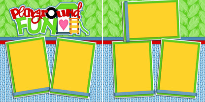 Playtime Girl - Set of 5 Double Page Scrapbook Layouts - 1200