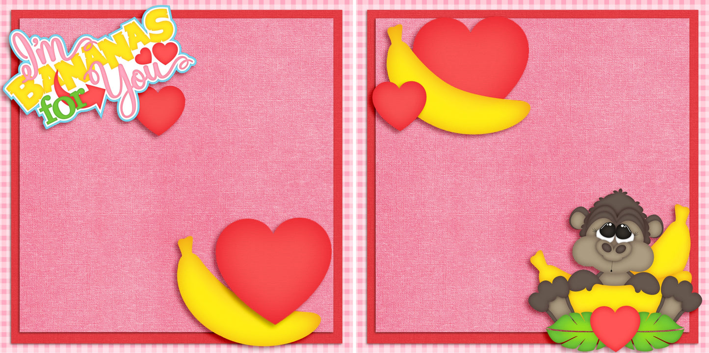 Valentine Candy NPM - Set of 5 Double Page Scrapbook Layouts - 1234