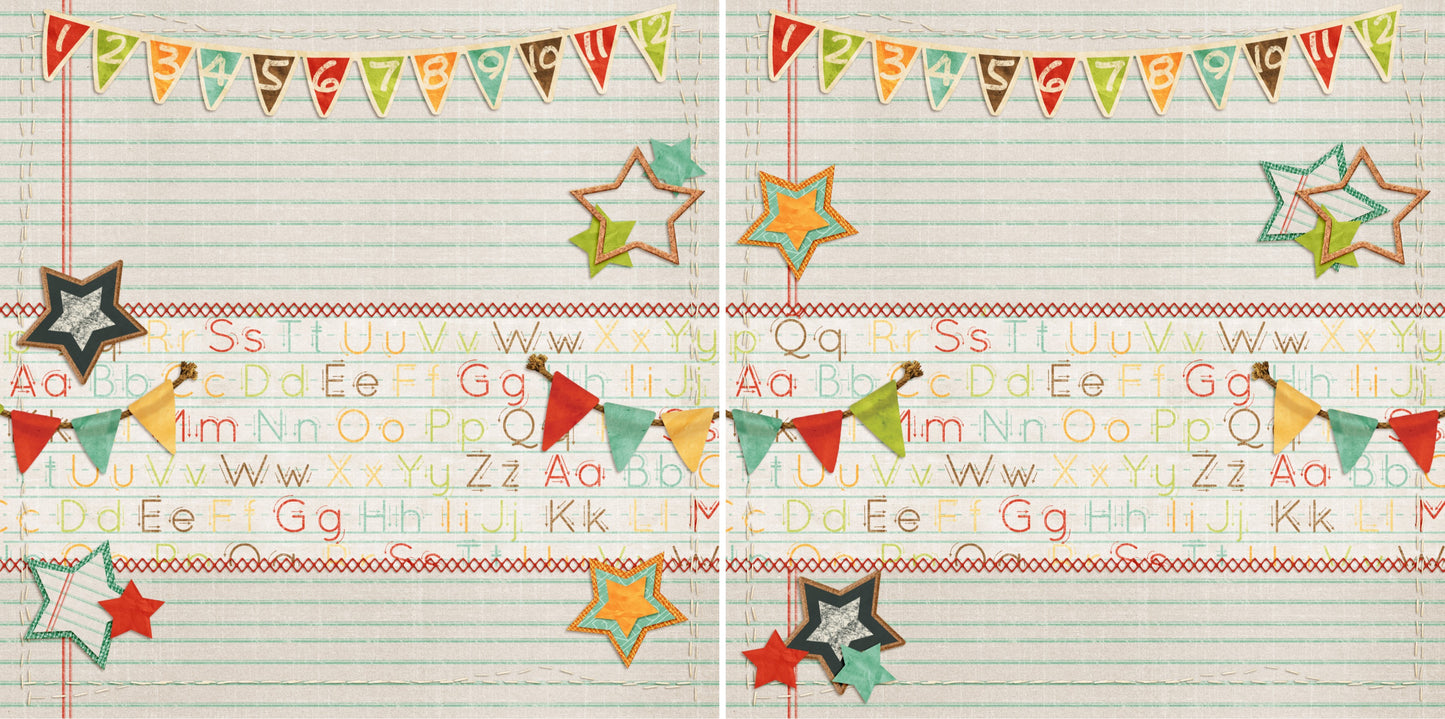 Back to School NPM - Set of 5 Double Page Layouts - 1390