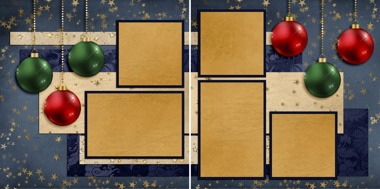 Clause - Set of 5 Double Page Scrapbook Layouts - 1298