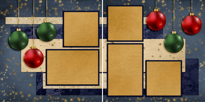 Clause - Set of 5 Double Page Scrapbook Layouts - 1298