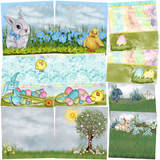 Easter Friends NPM - Set of 5 Double Page Layouts - 1257
