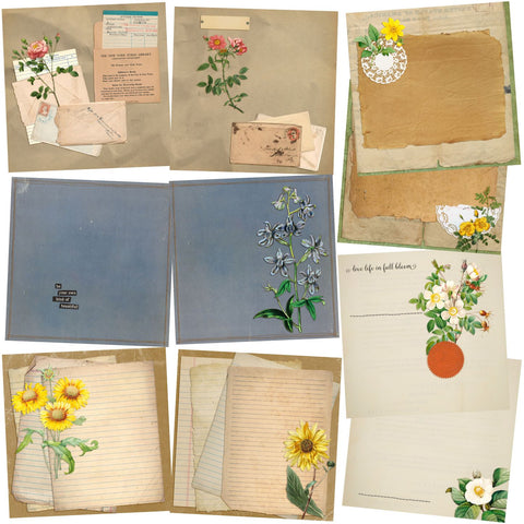 Full Bloom NPM - Set of 5 Double Page Layouts - 1537