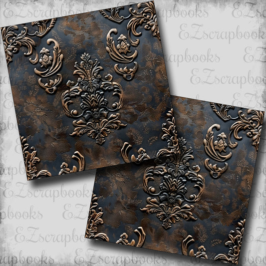 Romantic Leather Dark Grey - Scrapbook Papers - 24-797