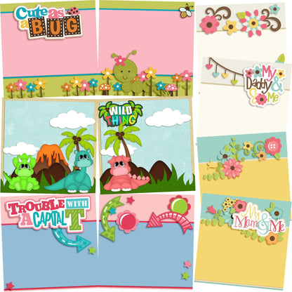 My Girl NPM - Set of 5 Double Page Scrapbook Layouts - 1210