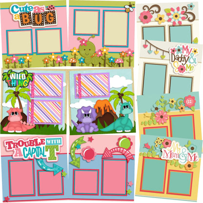 My Girl - Set of 5 Double Page Scrapbook Layouts - 1196
