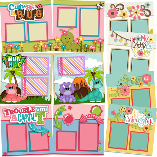 My Girl - Set of 5 Double Page Scrapbook Layouts - 1196