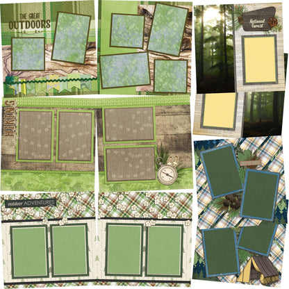 Nature - Set of 5 Double Page Scrapbook Layouts - 1161