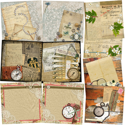 Heritage NPM - Set of 5 Double Page Layouts - 1382
