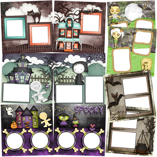 Jeepers Creepers - EZ Quick Pages - Digital Bundle - 10 Digital Scrapbook Pages - INSTANT DOWNLOAD