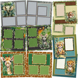 Jungle Babies - Set of 5 Double Page Layouts - 1774