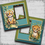 Jungle Babies Tiger - EZ Digital Scrapbook Pages - INSTANT DOWNLOAD
