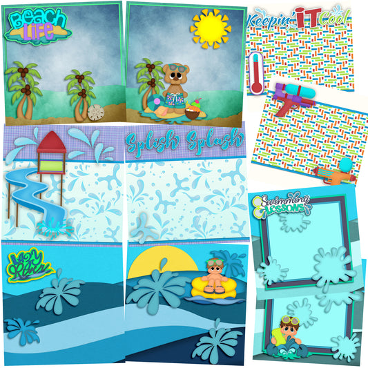 Keepin Cool Boy NPM - Set of 5 Double Page Layouts - 1271
