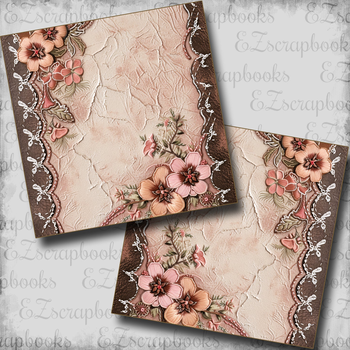 Blush Leather Cowgirl Design 5 NPM - Scrapbook Layout - 26-196