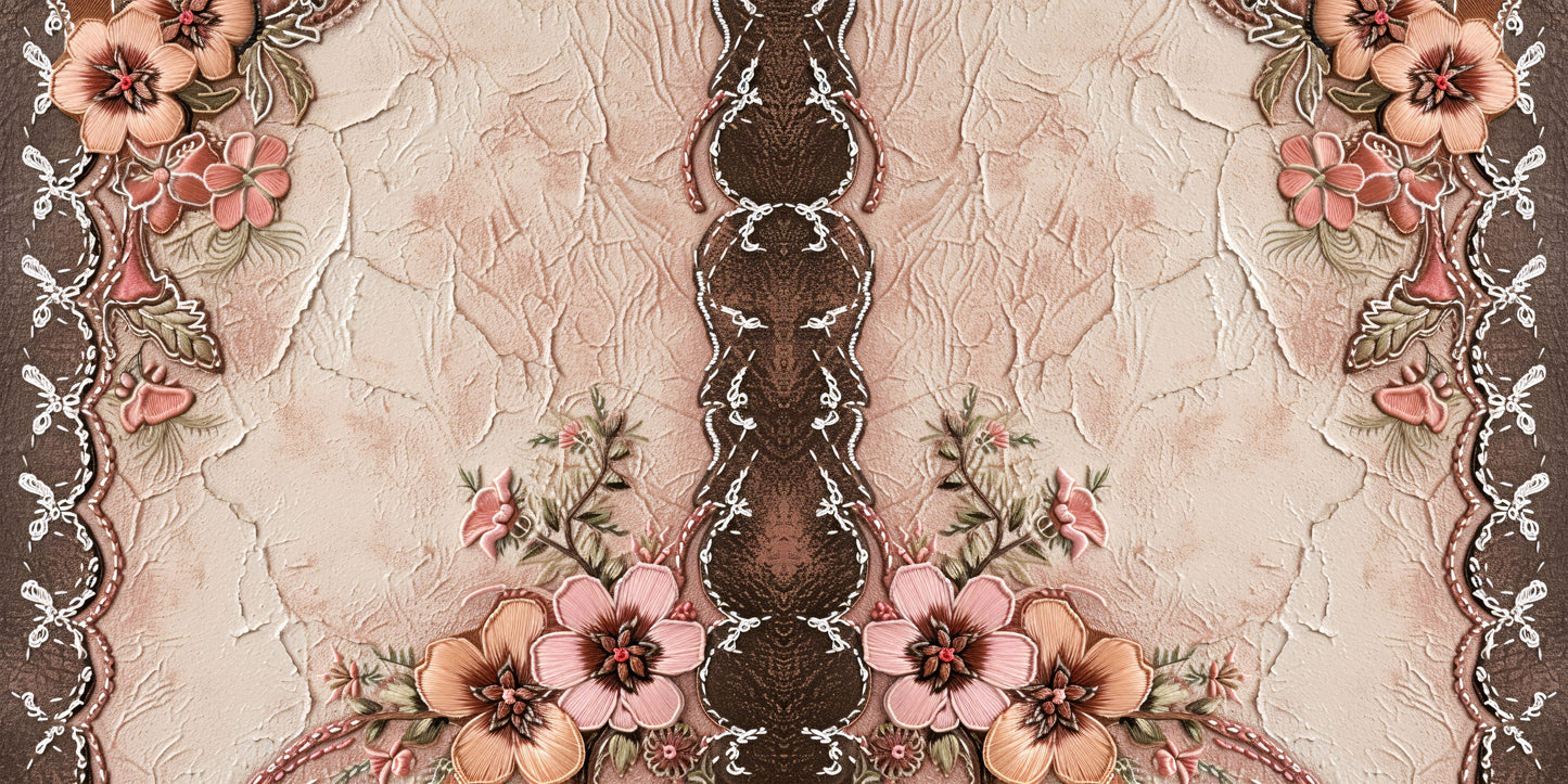 Blush Leather Cowgirl NPM - Set of 5 Double Page Scrapbook Layouts - 26-1029