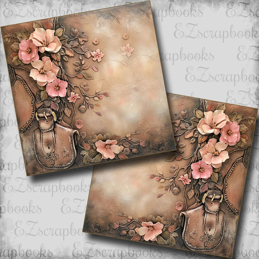 Blush Leather Cowgirl Design 2 NPM - Scrapbook Layout - 26-193