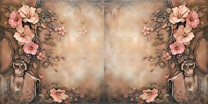 Blush Leather Cowgirl NPM - Set of 5 Double Page Scrapbook Layouts - 26-1029