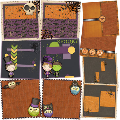 Halloween Hoots NPM - Set of 5 Double Page Layouts - 1623