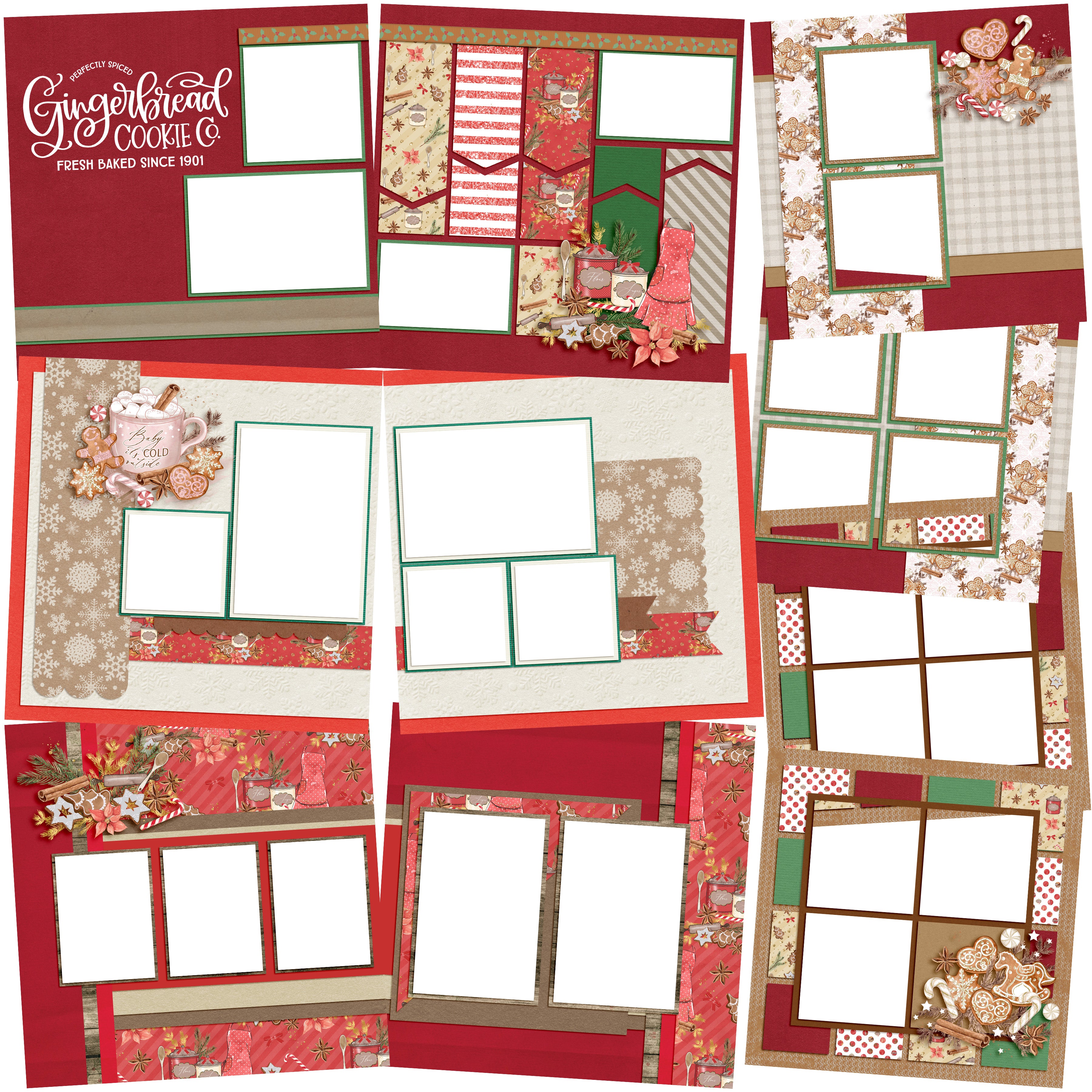 Christmas Kitchen EZ Quick Pages - Digital Bundle - 10 Digital Scrapbo ...
