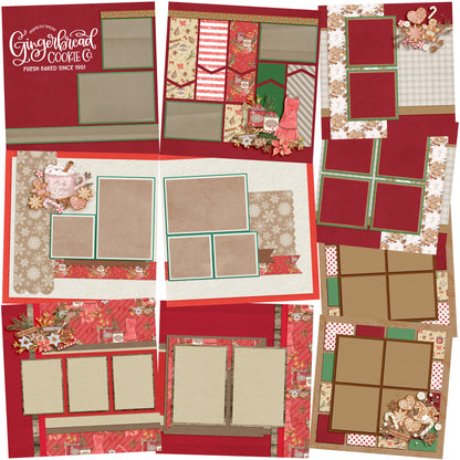 Christmas Kitchen - Set of 5 Double Page Layouts - 1640