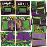 Mardi Gras Bling - Set of 5 Double Page Layouts - 1566