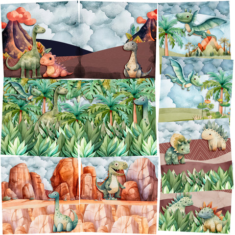 Dino World NPM - Set of 5 Double Page Layouts - 1869