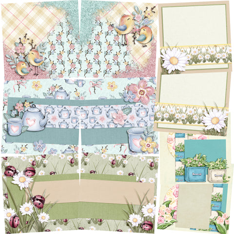 Sweet Spring NPM - Set of 5 Double Page Layouts - 1767