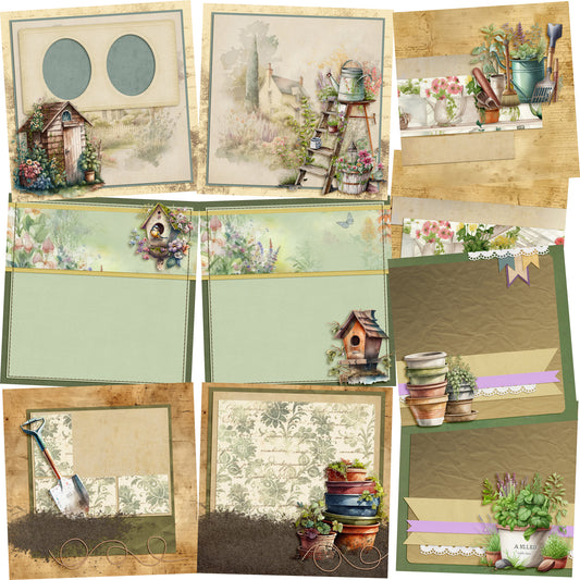 Cottage Garden NPM - Set of 5 Double Page Layouts - 1769