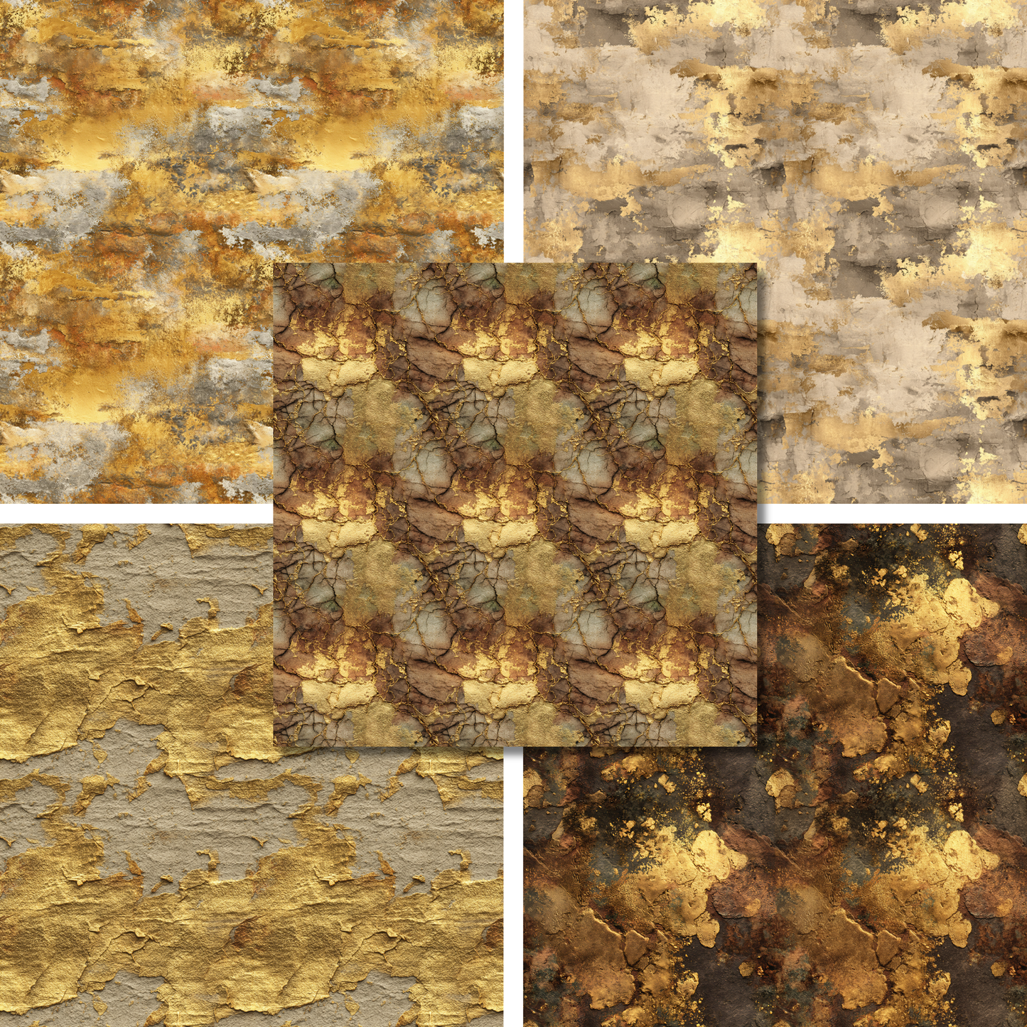 Gold Stone - 12X12 Scrapbook Paper Pack - 26-8121