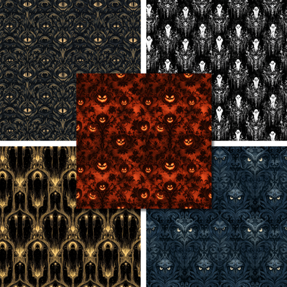 Creepy Faces - Halloween - 12X12 Scrapbook Paper Pack - 26-8195