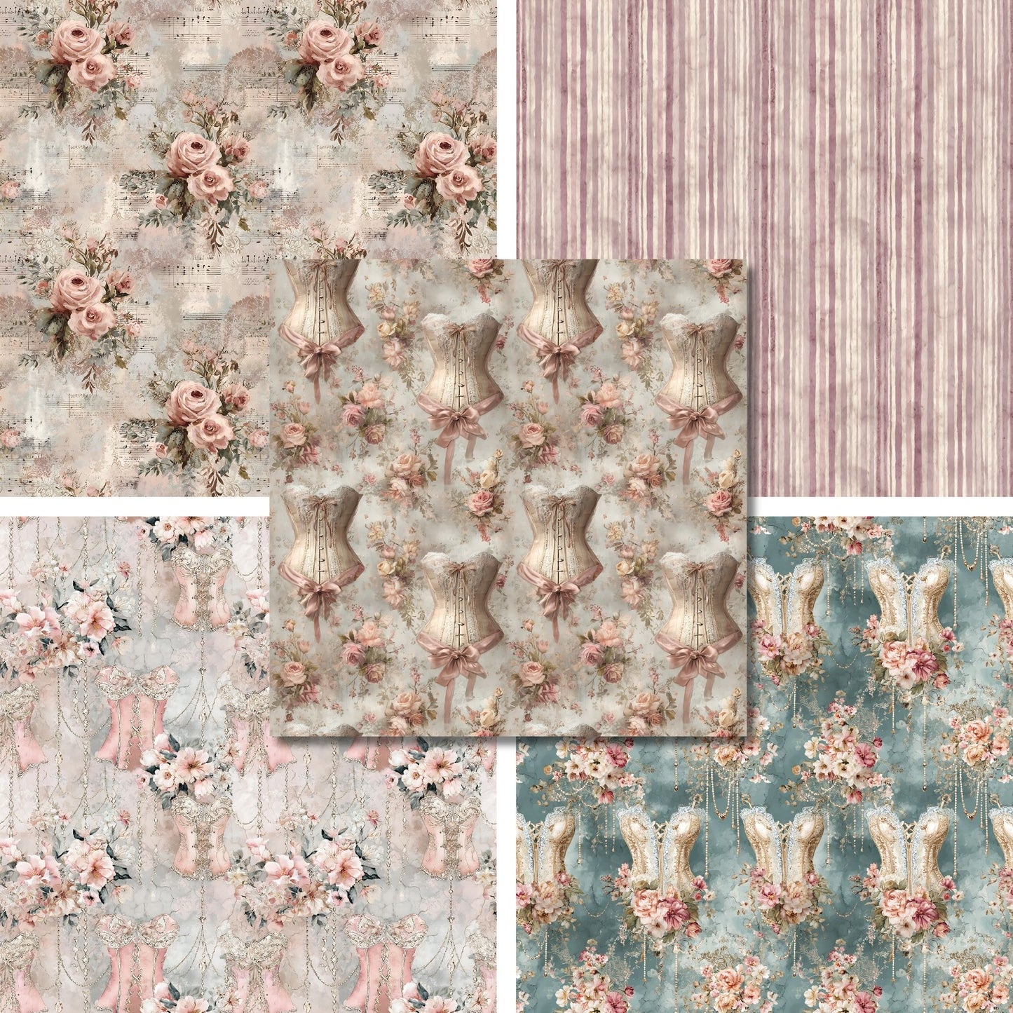 Shabby Chic Romance - 12X12 Scrapbook Paper Pack - 26-8178