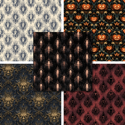 Creepy Faces - Halloween - 12X12 Scrapbook Paper Pack - 26-8195
