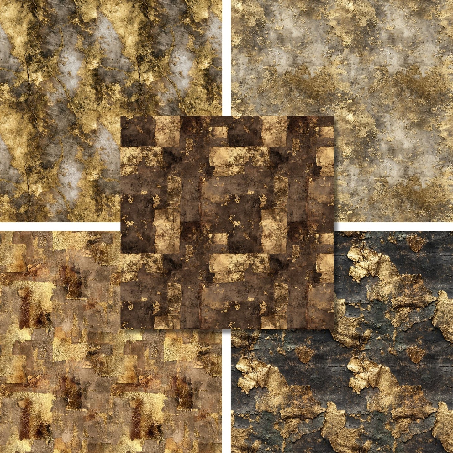 Gold Stone - 12X12 Scrapbook Paper Pack - 26-8121
