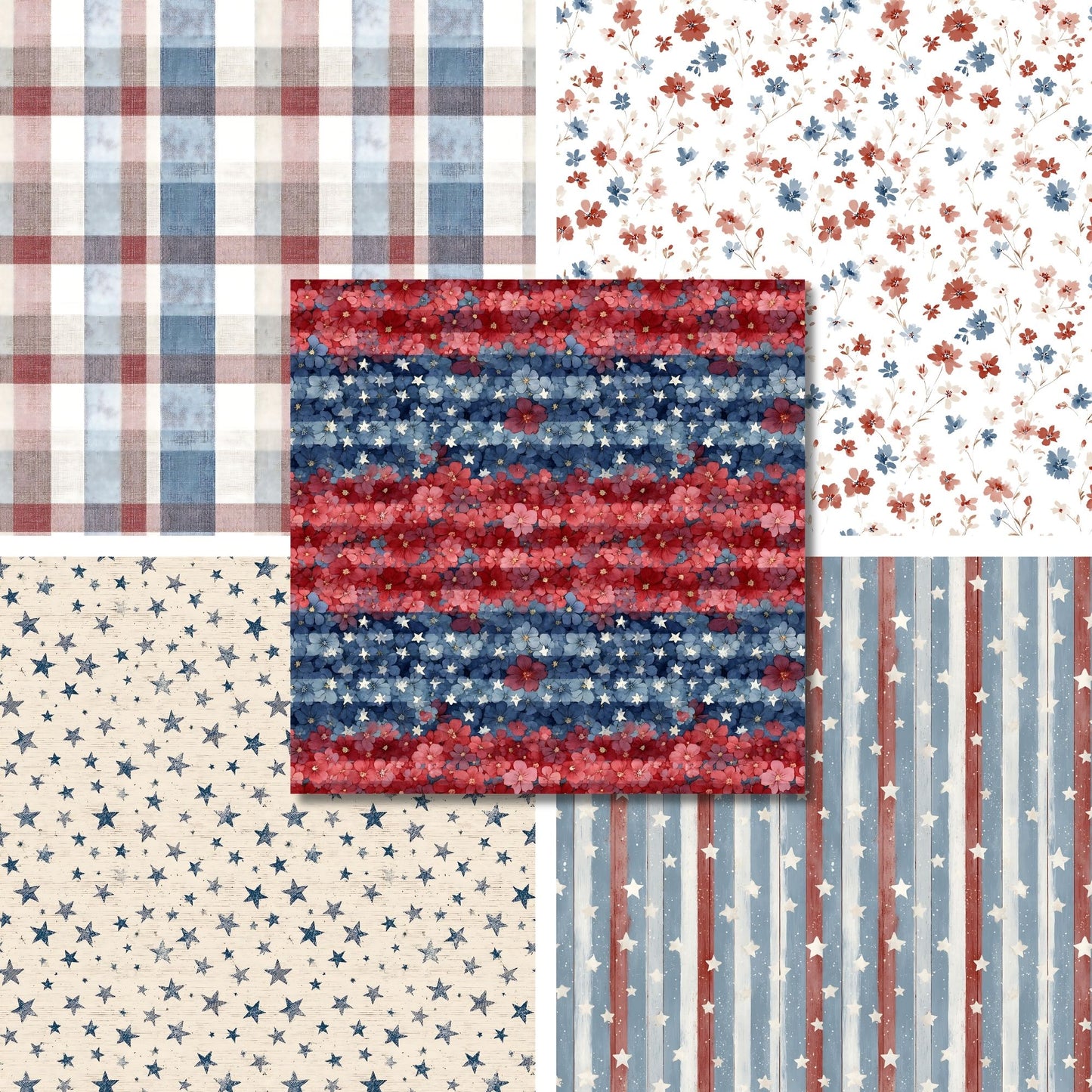 Patriotic Farmhouse - 12X12 Scrapbook Paper Pack - 26-8179
