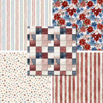 Patriotic Farmhouse - 12X12 Scrapbook Paper Pack - 26-8179