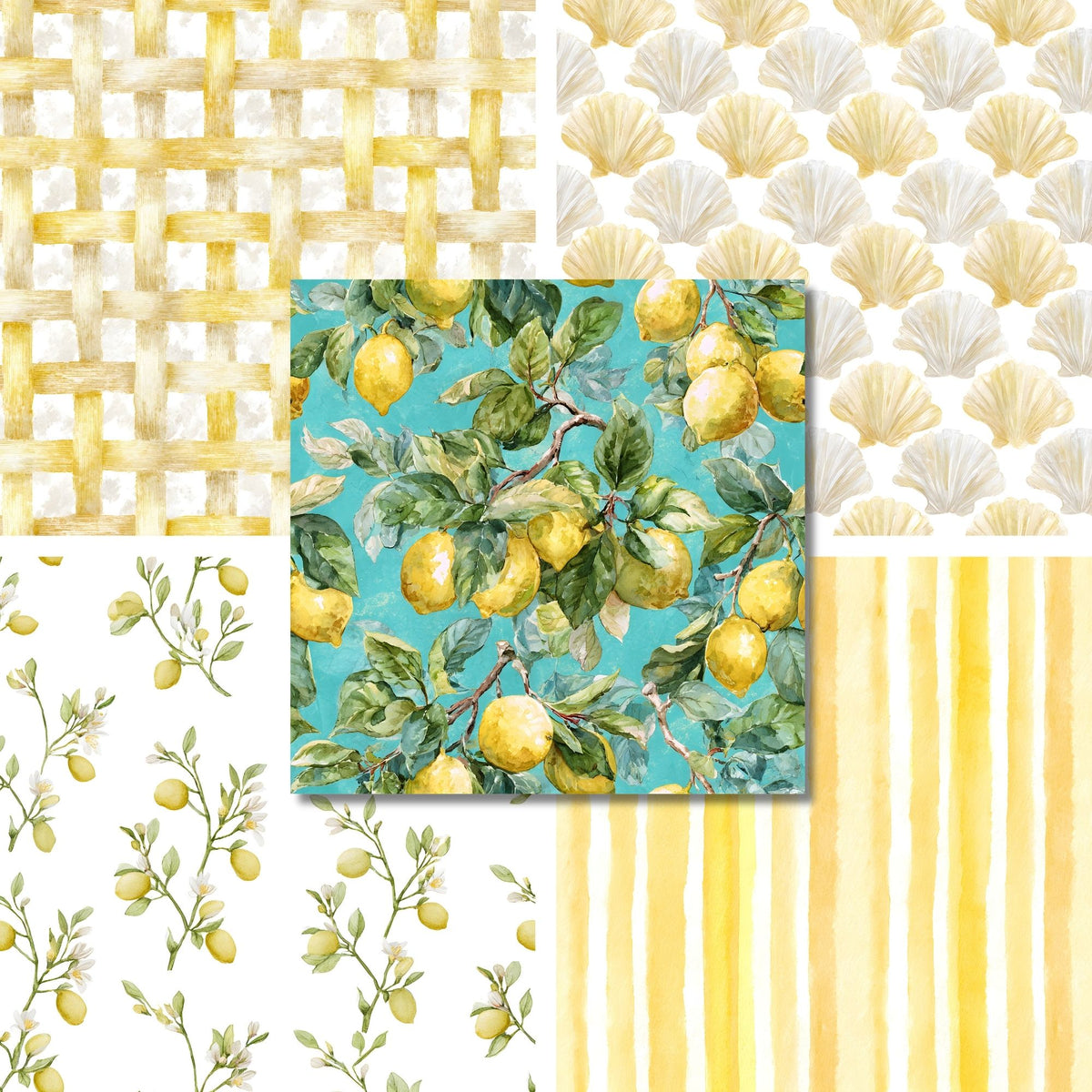 Lemon Linen - 12X12 Scrapbook Paper Pack - 26-8148