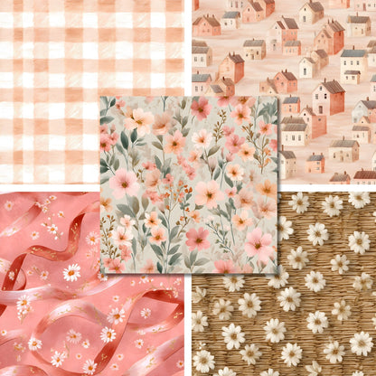 Peachy Summer - 12X12 Scrapbook Paper Pack - 26-8134