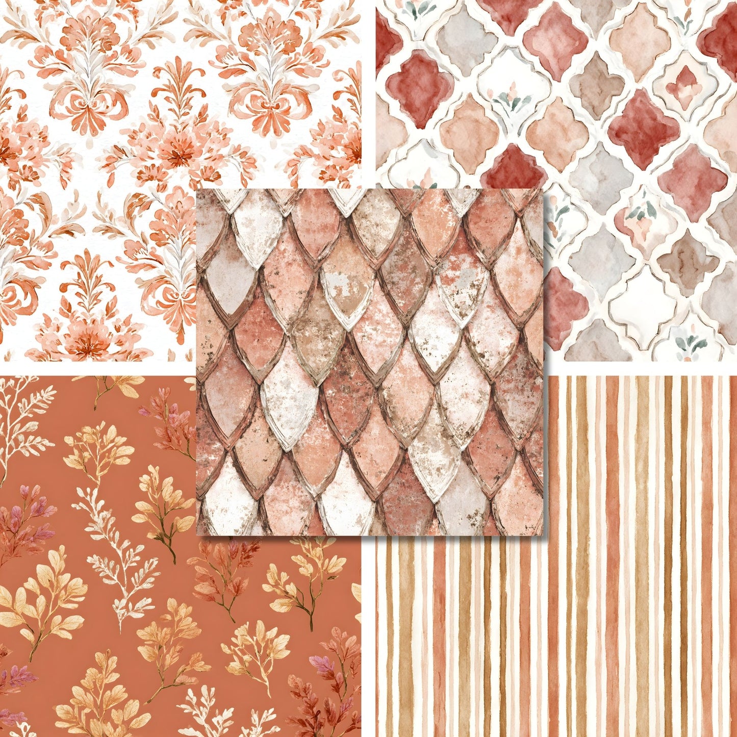 Riviera Terracotta - 12X12 Scrapbook Paper Pack - 26-8151