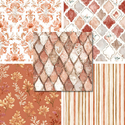 Riviera Terracotta - 12X12 Scrapbook Paper Pack - 26-8151