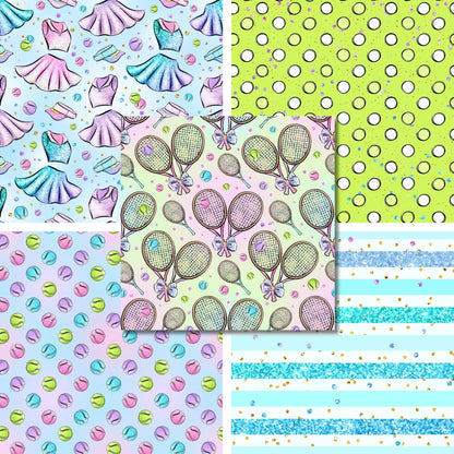 Tennis Girl Dark Skin - 12X12 Scrapbook Paper Pack - 26-8184