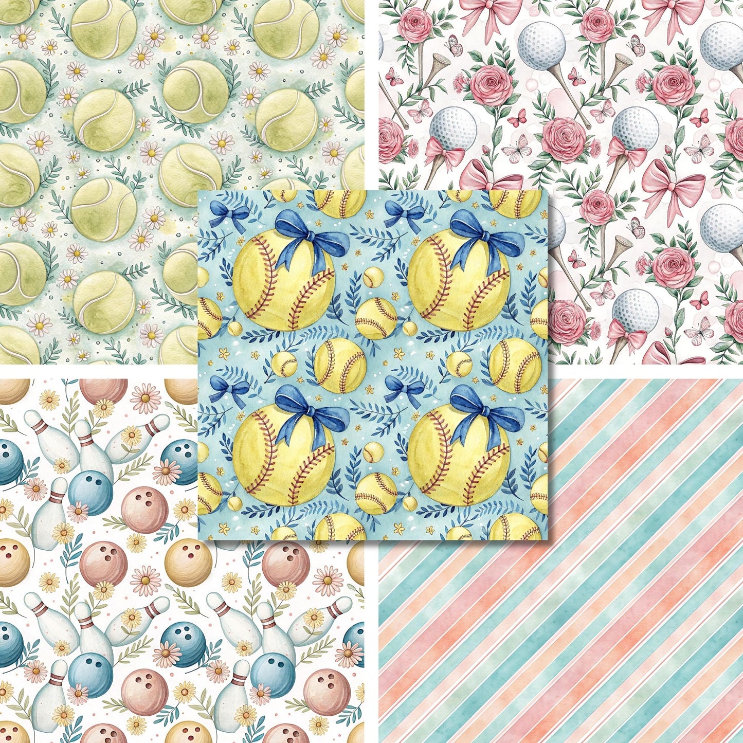 Coquette Sports - Girls - 12X12 Scrapbook Paper Pack - 26-8085