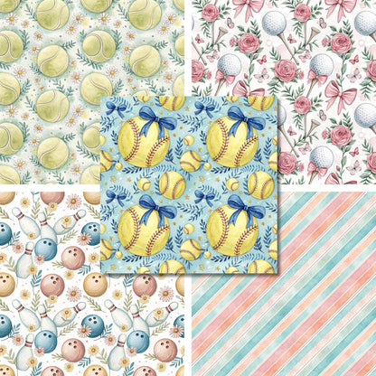Coquette Sports - Girls - 12X12 Scrapbook Paper Pack - 26-8085