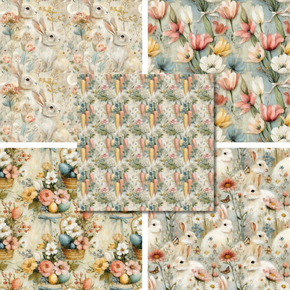 Soft Easter Floral- 12X12 Scrapbook Paper Pack - 26-8093