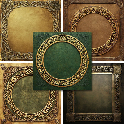 Gold Celtic Frames - 6X6 Paper Pack - 25-8341-6