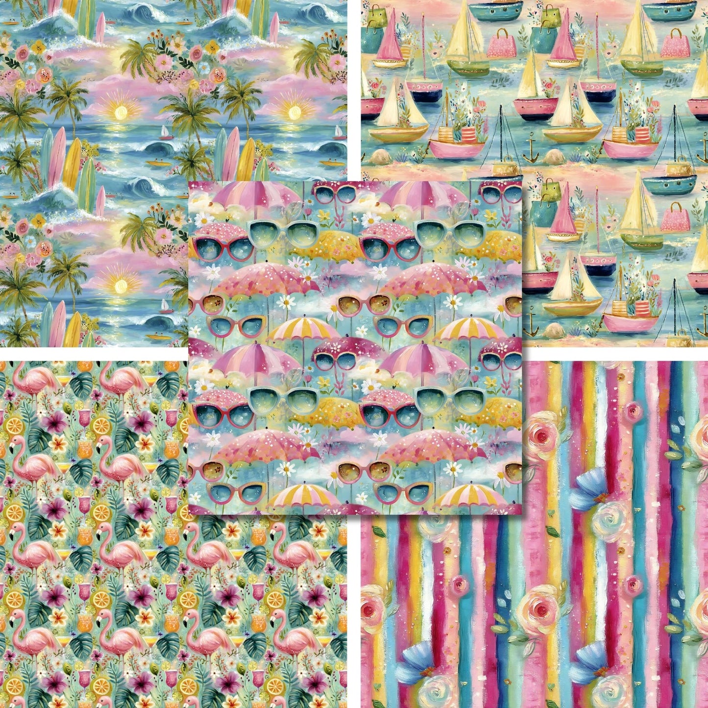 Pink Beach - 12X12 Scrapbook Paper Pack - 26-8107