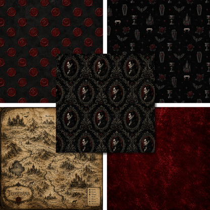 Dracula - Halloween - 12X12 Scrapbook Paper Pack - 26-8214