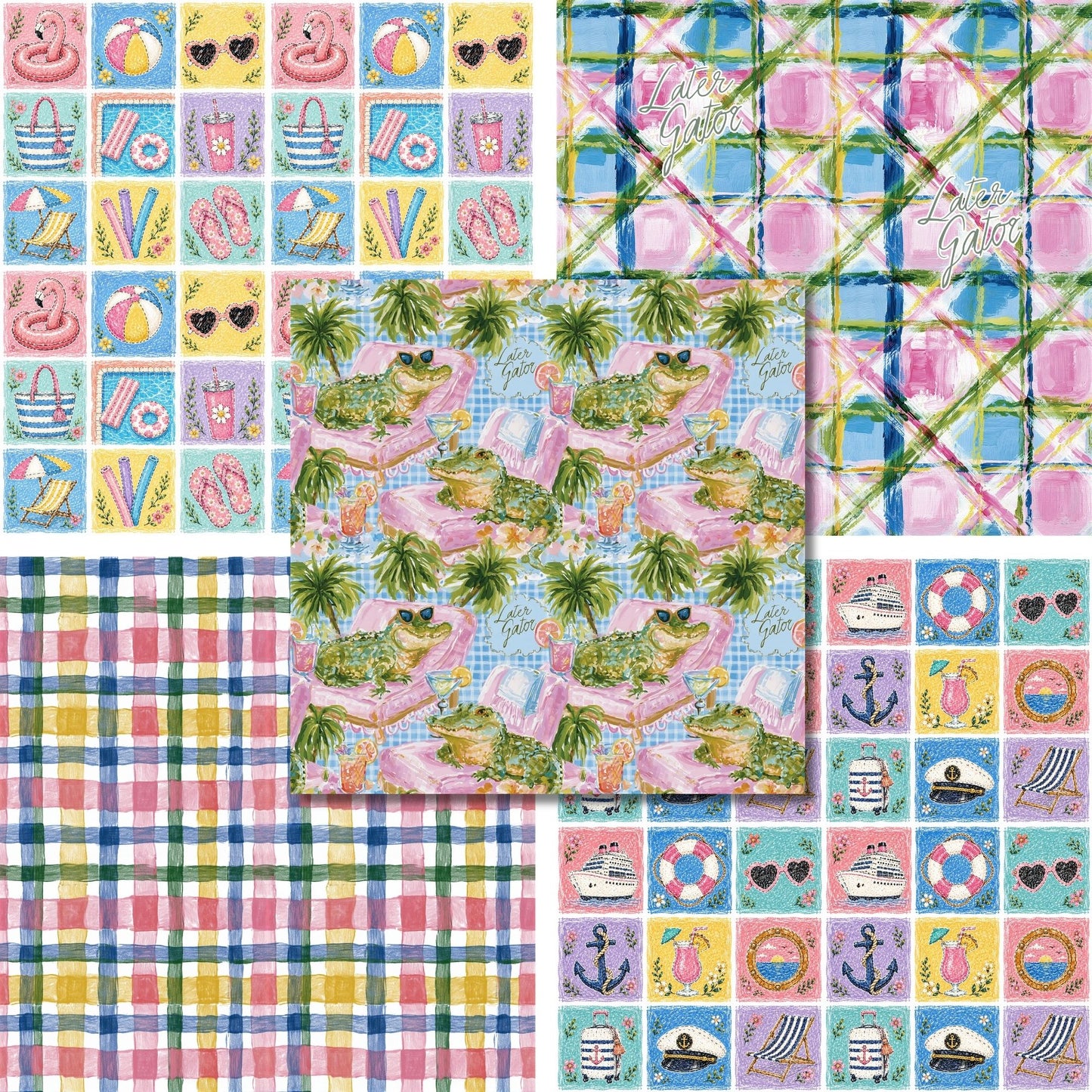Sketchy Summer - 12X12 Scrapbook Paper Pack - 26-8108