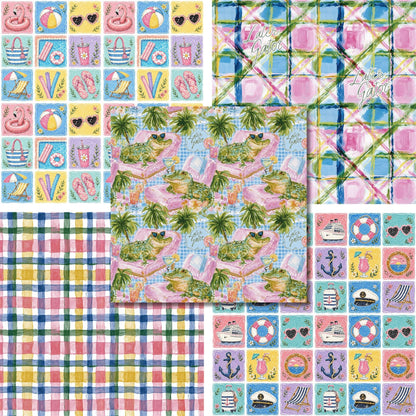 Sketchy Summer - 12X12 Scrapbook Paper Pack - 26-8108
