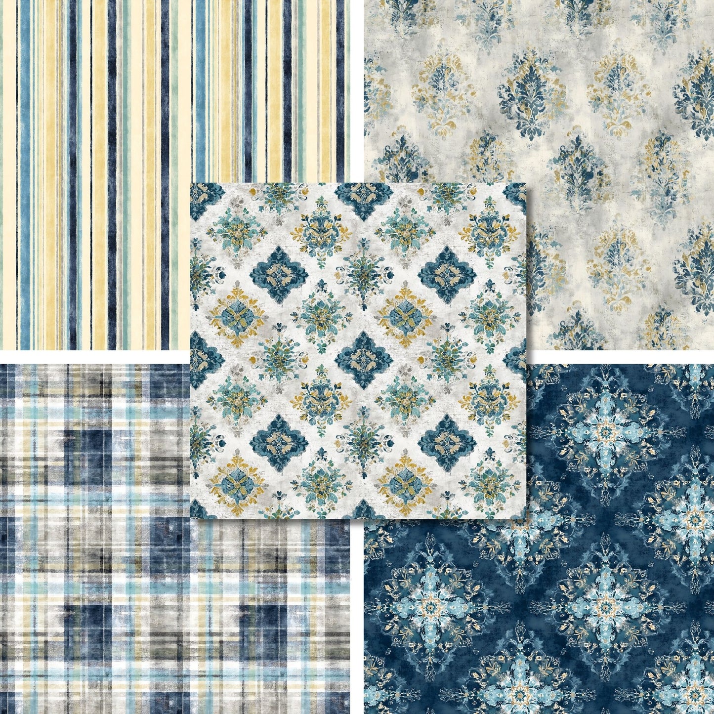 Blue & Yellow Farmhouse - 12X12 Scrapbook Paper Pack - 26-8176