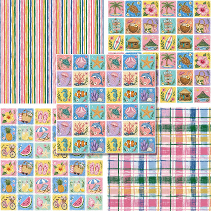 Sketchy Summer - 12X12 Scrapbook Paper Pack - 26-8108